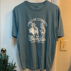 Wrangler Cowboy Graphic Blue Tee